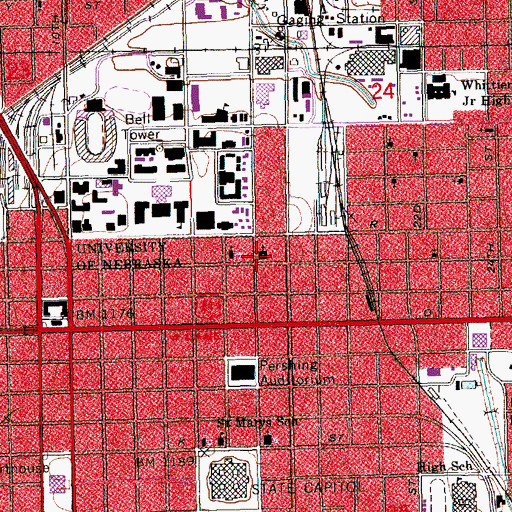 Topographic Map of Saint Thomas Aquinas Catholic Church, NE