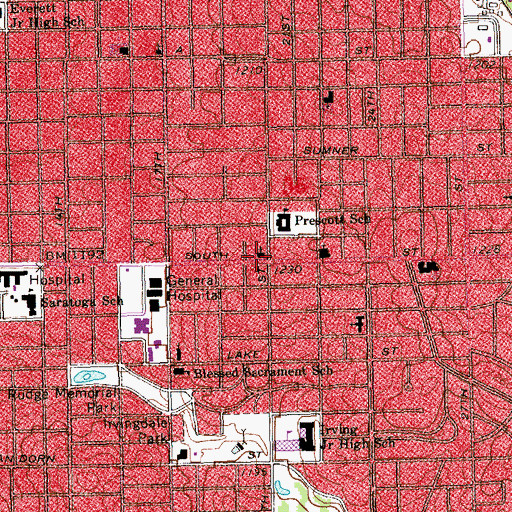 Topographic Map of South Street Temple, NE