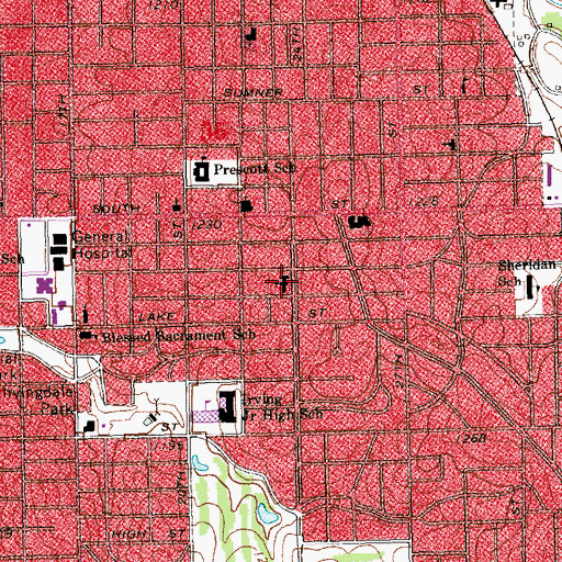 Topographic Map of Saint Matthews Episcopal Church, NE
