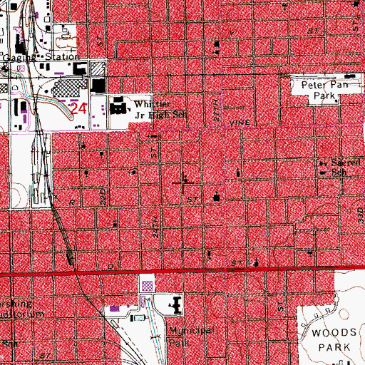 Topographic Map of Christ Temple Mission Church, NE