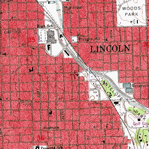Topographic Map of Saint Johns Reformed Church, NE