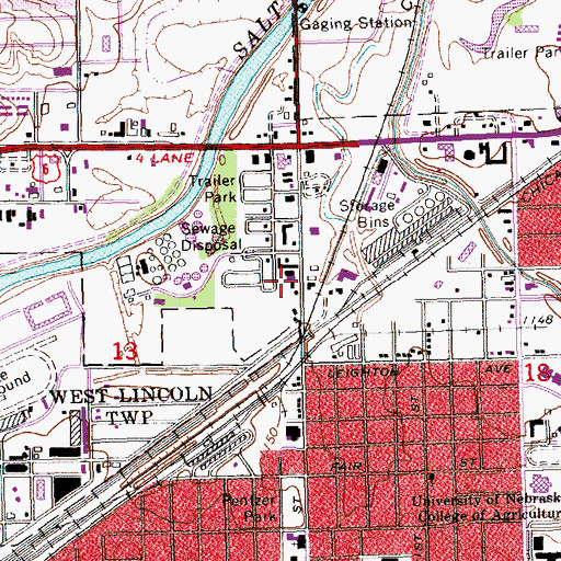 Topographic Map of All Nations Church of the Lord Jesus Christ, NE