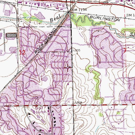Topographic Map of Southwood Lutheran Church, NE