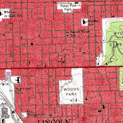 Topographic Map of Christ Unity Church, NE