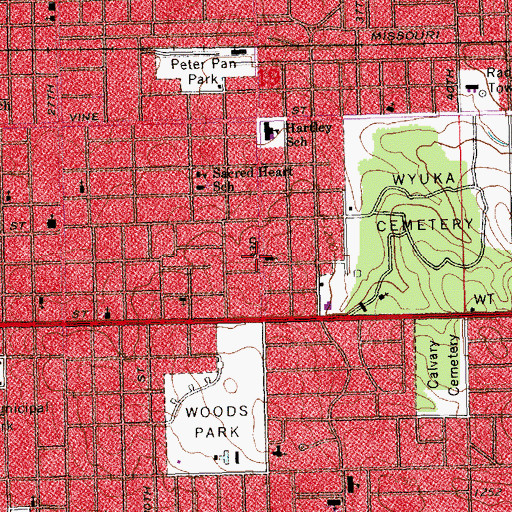 Topographic Map of Angelic Temple Church of God in Christ, NE
