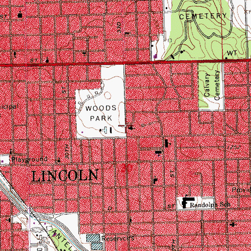 Topographic Map of Redeemer Lutheran Church, NE