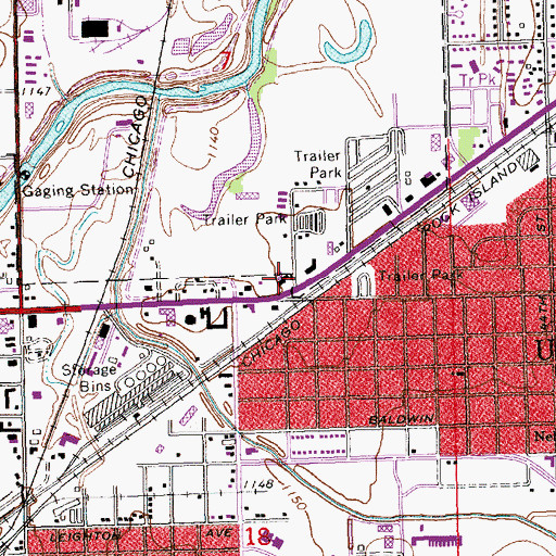 Topographic Map of Victory Fellowship Church, NE