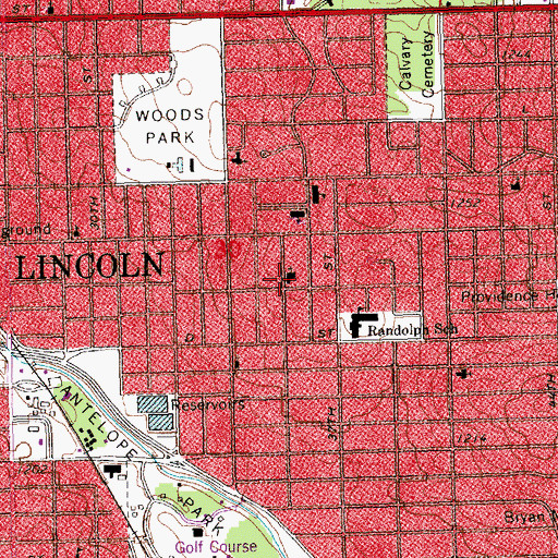 Topographic Map of Heritage Presbyterian Church, NE