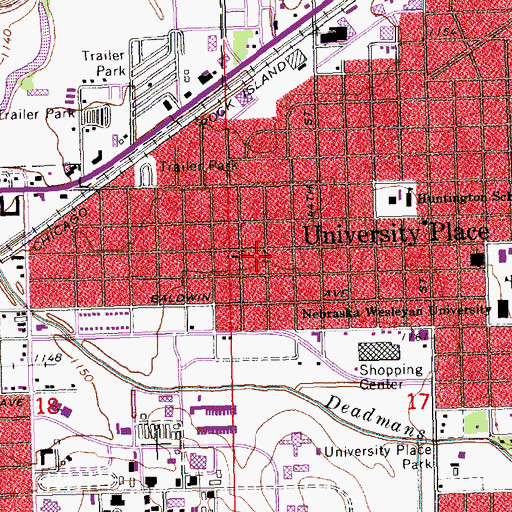 Topographic Map of Way of Holiness Church, NE