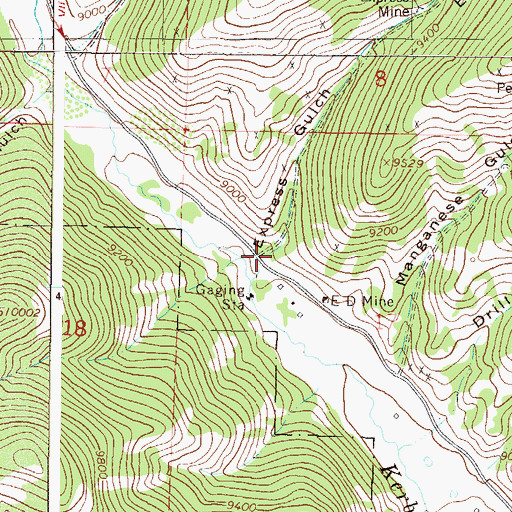 Topographic Map of Express Gulch, CO