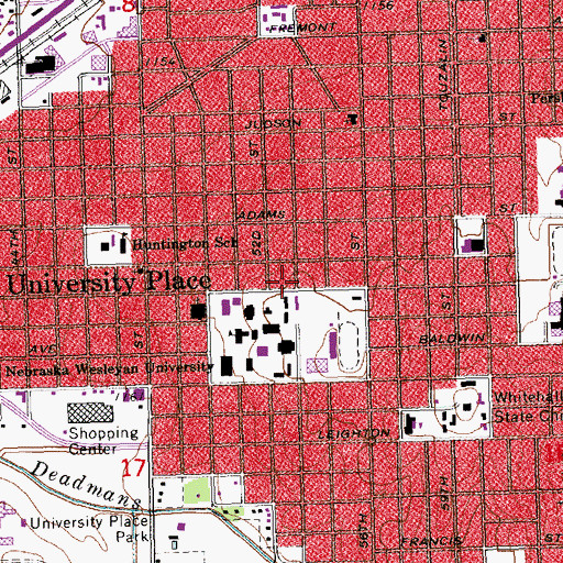 Topographic Map of Cross Roads Community Church, NE