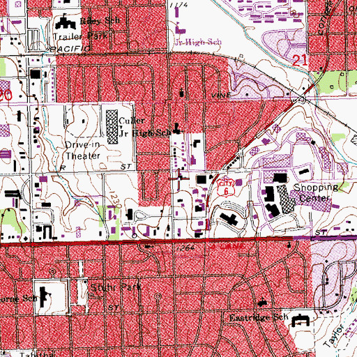 Topographic Map of First Assembly of God Church, NE