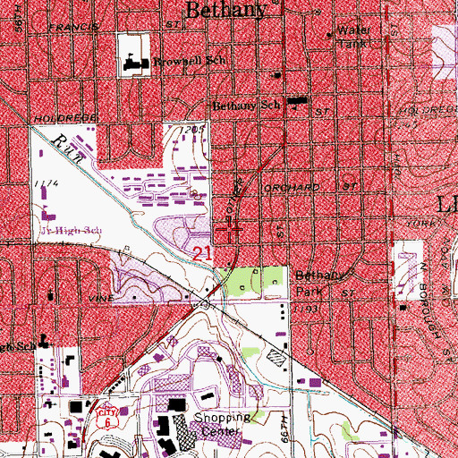 Topographic Map of Greek Orthodox Church of the Annunciation, NE