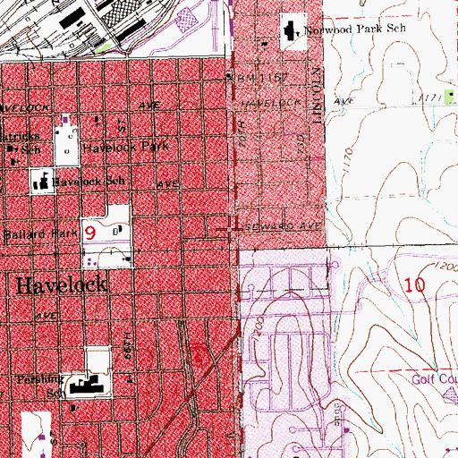 Topographic Map of Christian Life Fellowship Church, NE