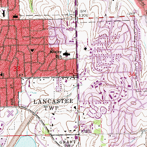 Topographic Map of First Church of the Nazarene, NE