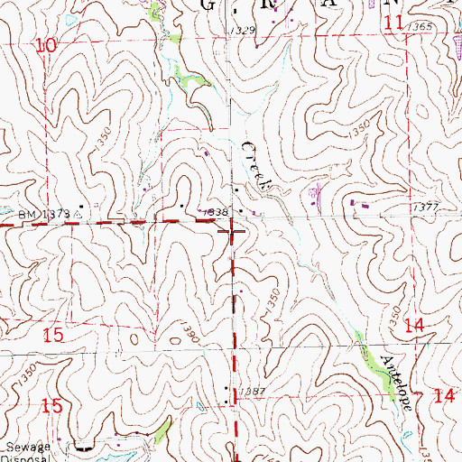 Topographic Map of New Covenant Baptist Church, NE