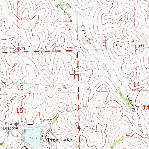 Topographic Map of Faith Bible Church, NE