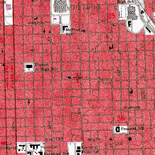 Topographic Map of Capitol View Seventh Day Adventist Church, NE