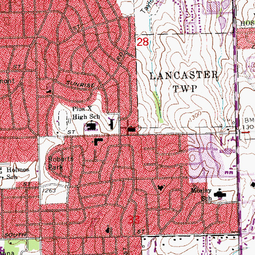 Topographic Map of Unitarian Church, NE