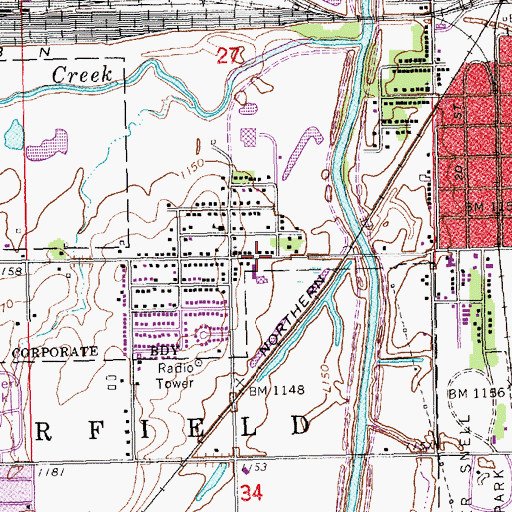 Topographic Map of First Church of the Open Bible, NE