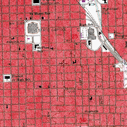 Topographic Map of First Church of Christ Scientist, NE