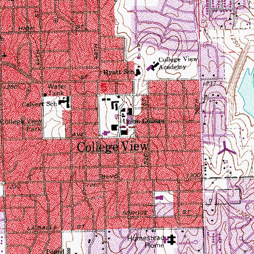 Topographic Map of Plant Services Building, NE