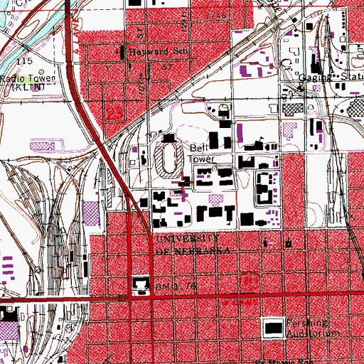 Topographic Map of Avery Hall, NE