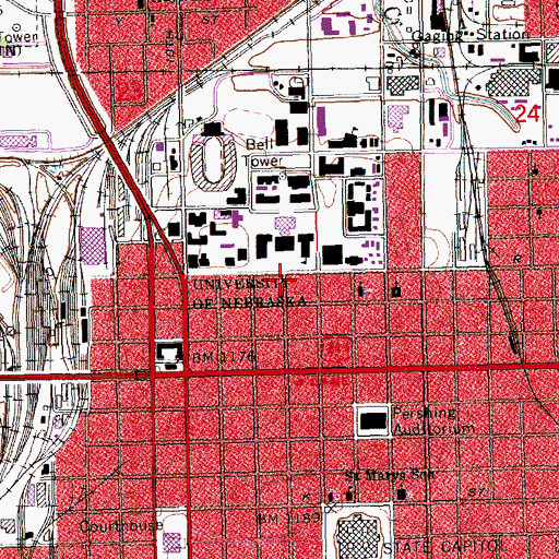Topographic Map of 1237 R Street Building, NE
