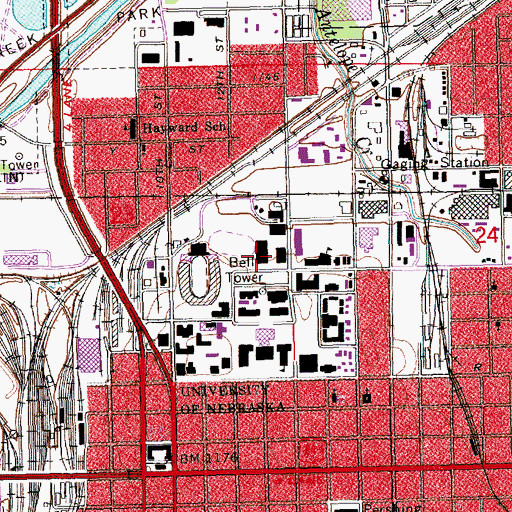 Topographic Map of Coliseum, NE