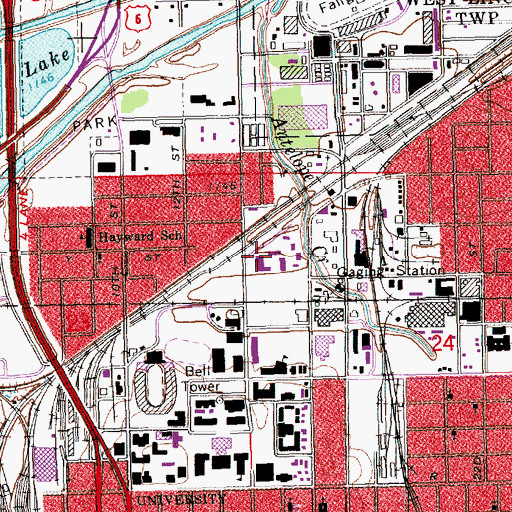 Topographic Map of Harper Schramm and Smith Food Service Building, NE