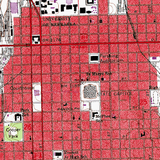 Topographic Map of Saint Marys Catholic Church, NE