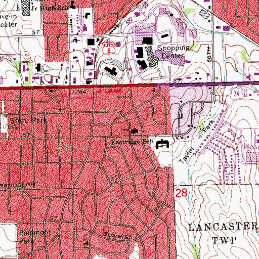 Topographic Map of First Evangelical Covenant Church, NE