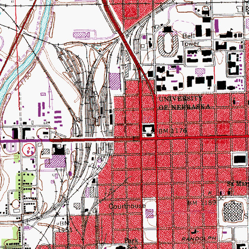 Topographic Map of Nebraska Satsang Society Eckankar Center, NE
