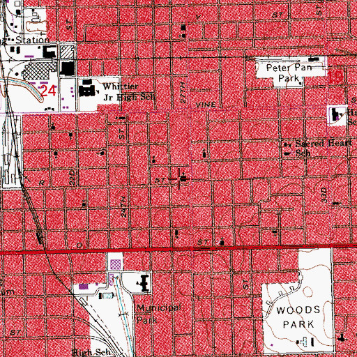 Topographic Map of Grace United Methodist Church, NE