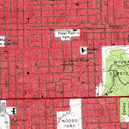 Topographic Map of Catholic Hispanic Community Church, NE