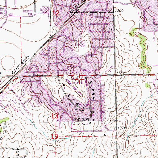 Topographic Map of Knolls Country Club, NE