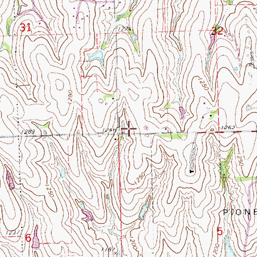 Topographic Map of Pioneers Golf Course, NE