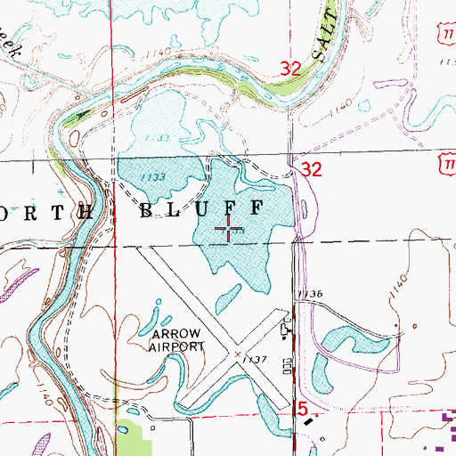 Topographic Map of Ropers Lake, NE