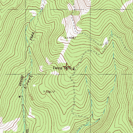 Topographic Map of Twins Mine, CO