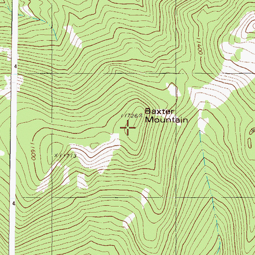 Topographic Map of Baxter Mountain, CO