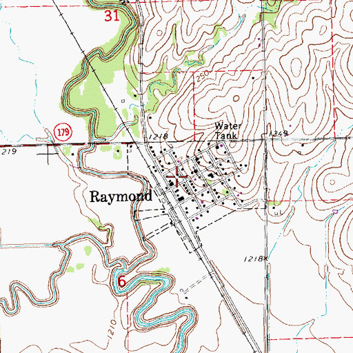 Topographic Map of Raymond United Methodist Church, NE
