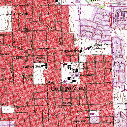 Topographic Map of Engel Hall, NE