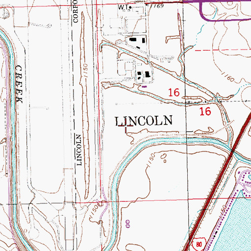 Topographic Map of Lincoln Aviation Personalities Before 1930 Historical Marker, NE