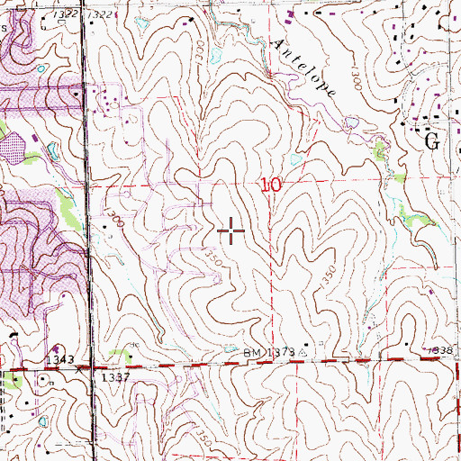 Topographic Map of Maxey Elementary School, NE