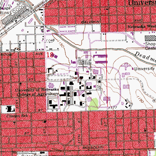 Topographic Map of Livestock Judging Pavilion, NE