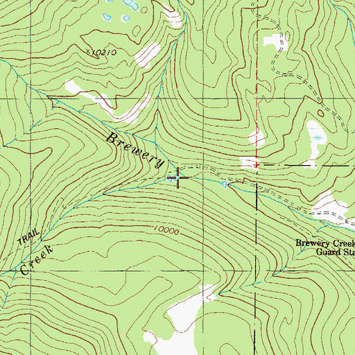 Topographic Map of Flagstaff Creek, CO