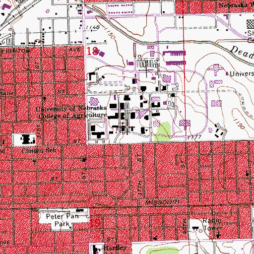 Topographic Map of Agricultural Communications Building, NE
