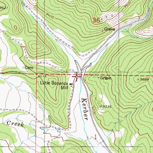 Topographic Map of Brewery Creek, CO
