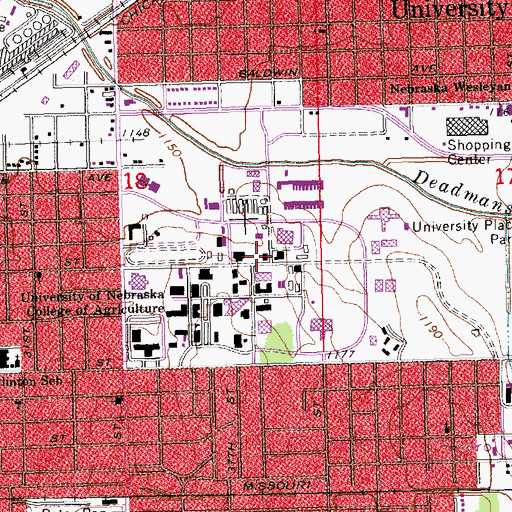 Topographic Map of Mussehl Hall, NE