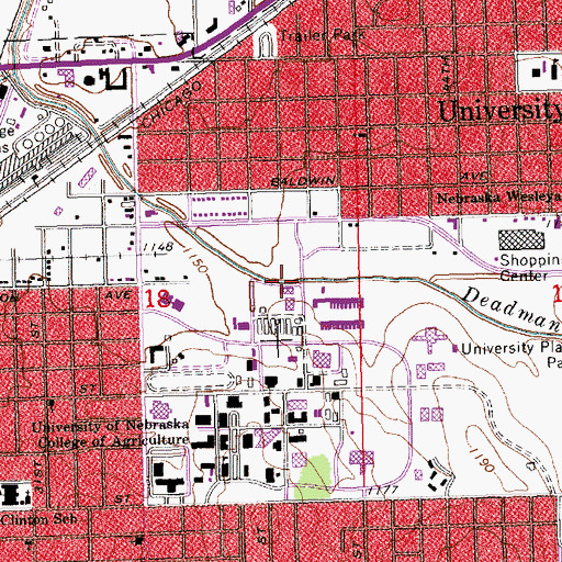 Topographic Map of Agricultural Warehouse Number Two, NE